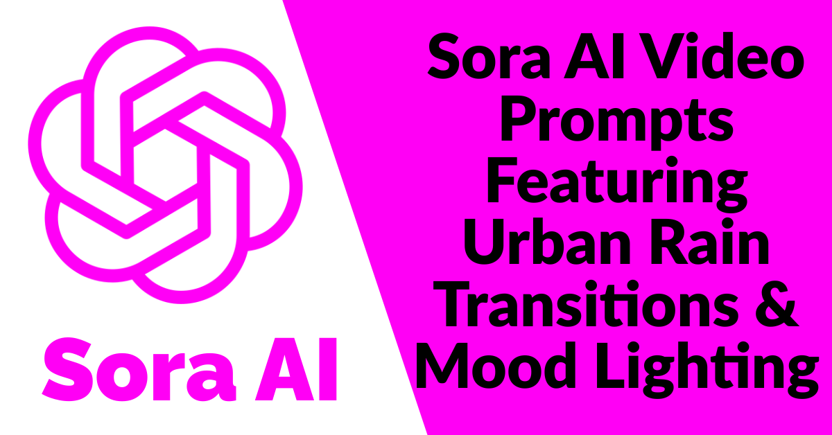 Sora AI Video Prompts Featuring Urban Rain Transitions & Mood Lighting