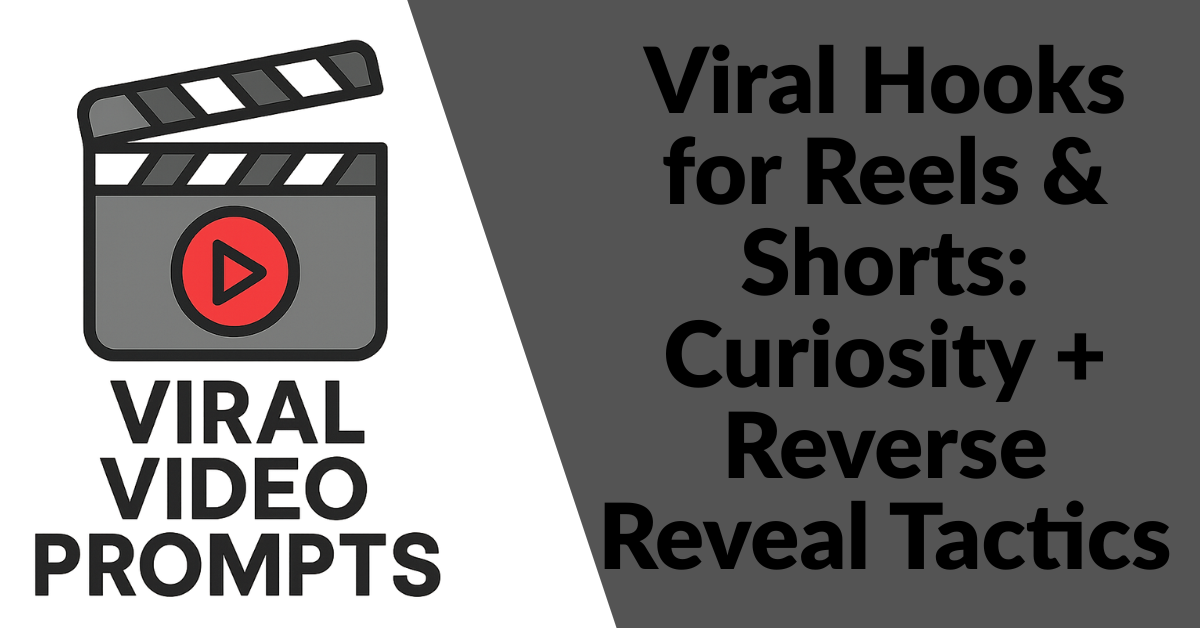 Viral Hooks for Reels & Shorts: Curiosity + Reverse Reveal Tactics