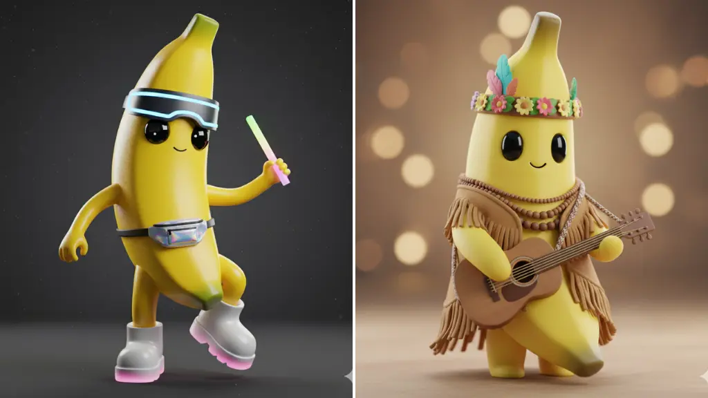 AI Image Prompts “Nano Banana” Style Collectible Figurines in Festival Gear