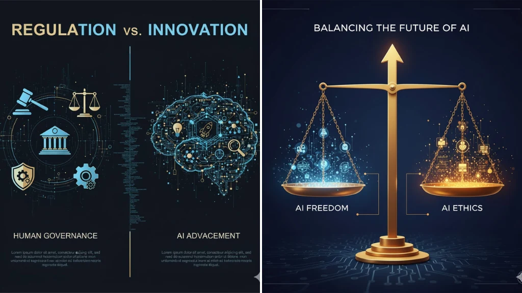 DALL·E Prompts for Infographics on “AI Oversight & Global Power Shifts”