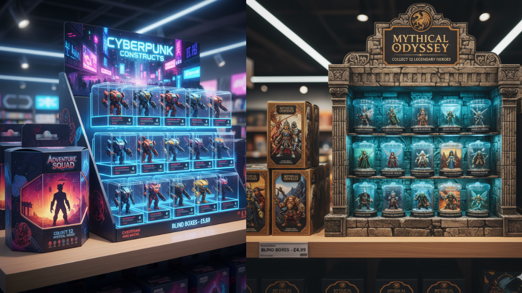 DALL·E Prompts for Product Packaging & Display Concepts for Mini Figures