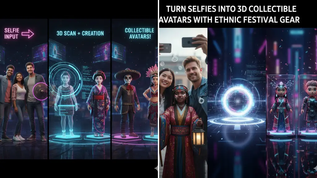 Gemini AI Prompts Turn Selfies into 3D Collectible Avatars with Ethnic Festival Gear