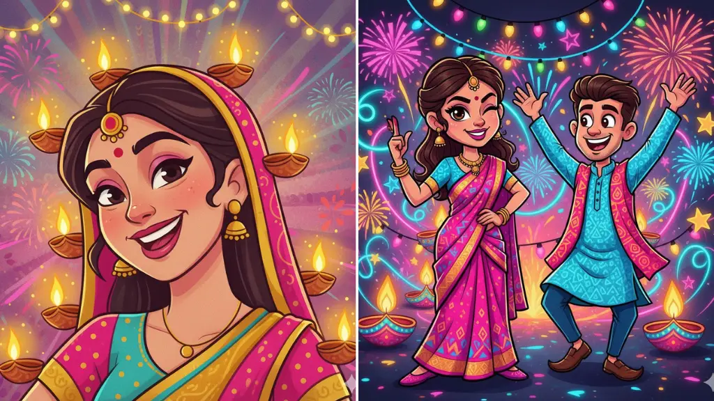 Gemini Prompts Turn Selfies into Retro Diwali Avatars with Nano Banana
