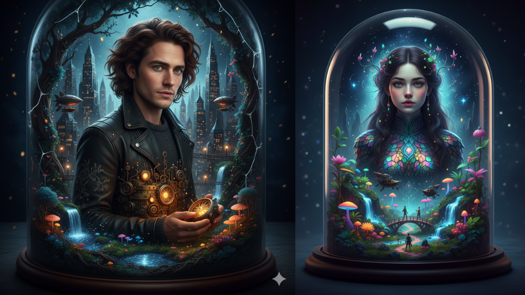 Leonardo AI Prompts Cinematic Portrait + Figurine Hybrid Styles