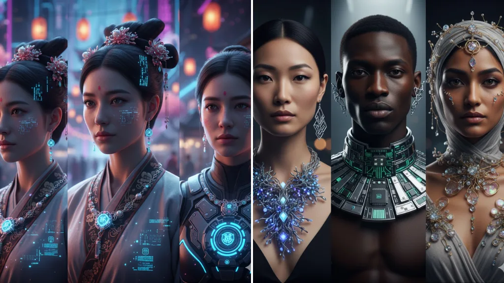 Leonardo AI Prompts for Ultra-Realistic Portraits Highlighting AI-Driven Jewellery Designs