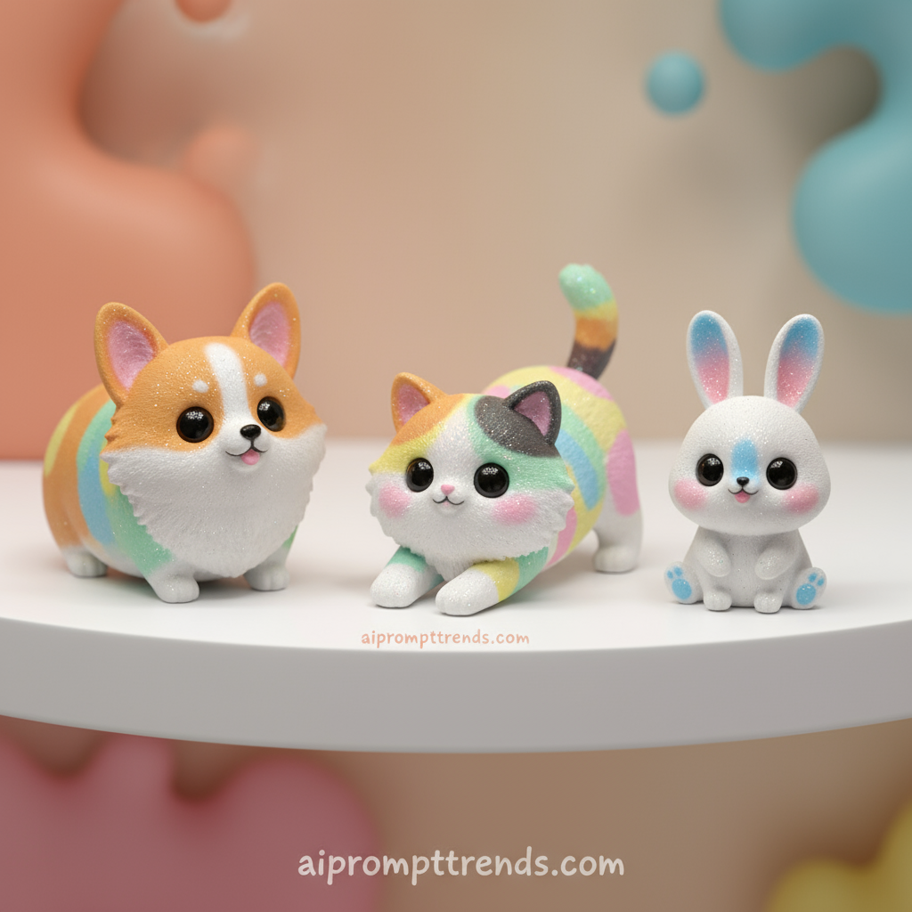 MidJourney Gemini Prompts Create Miniature 3D Versions of Your Pets