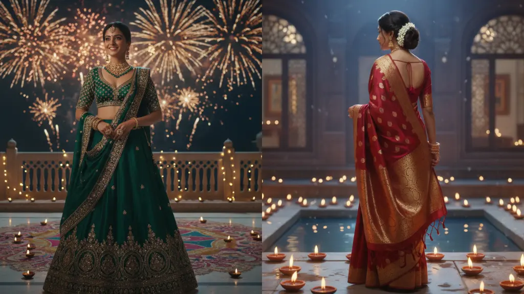 MidJourney Gemini Prompts for Ethnic Festival Outfits & Cinematic Lighting