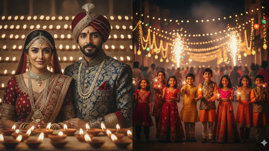 MidJourney Prompts for Vintage Diwali Portraits & Festival Scenes