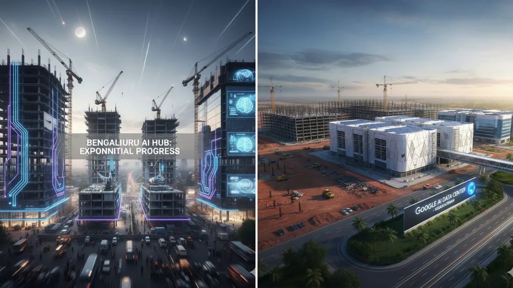 Sora Video Prompts Time-Lapse of AI Hub Construction in India